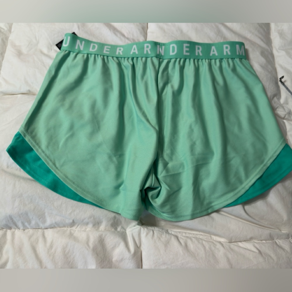 Under Armour Women's Loose Play Up Vibrant Green Athletic Shorts - NWT - Size L - Picture 5 of 12